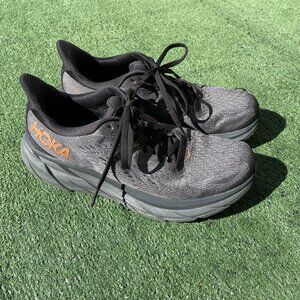 HOKA CLIFTON 8, Size 9.5 WOMEN'S SHOES CHARCOAL GRAY